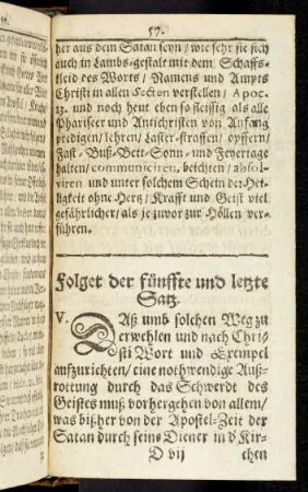 57-70 folget der fünffte und letzte Satz