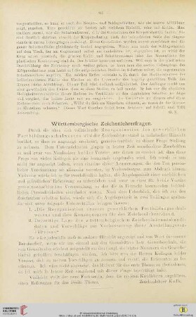 1: Württembergische Zeichenlehrerfragen