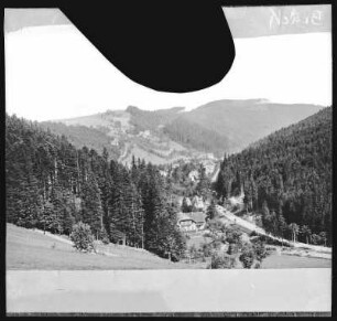 Blick auf Kipsdorf und "Fliegender Mann"