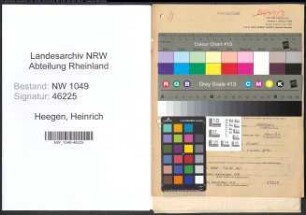 Entnazifizierung Heinrich Heegen , geb. 15.04.1904 (Betriebsbuchhalter)