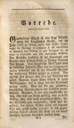 Ueber den ehelosen Stand der Römisch-Katholischen Geistlichkeit