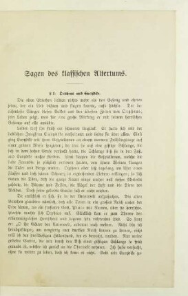 Sagen des klassischen Altertums