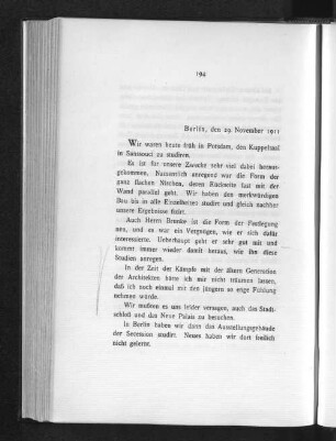 Berlin, den 29. November 1911