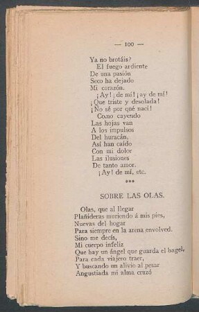 Sobre las olas.