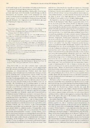 799-802 [Rezension] Sheppard, Gerald T., Wisdom as a hermeneutical construct