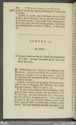 Lettre L. Au même