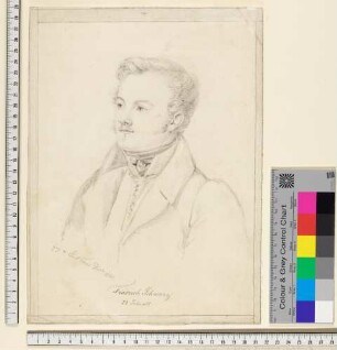 Brustbild Friedrich Schwarz im Halbprofil nach links blickend