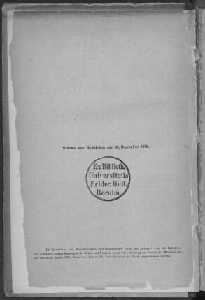 Stempel: Ex Biblioth. Universitatis Frider. Guil. Berolin