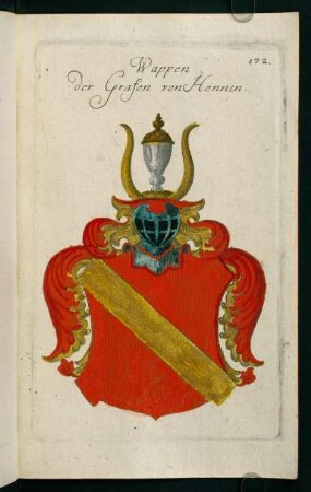 172r-172v, 172. Wappen der Grafen von Hennin