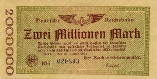 Gutschein - 2 Mill. Mark