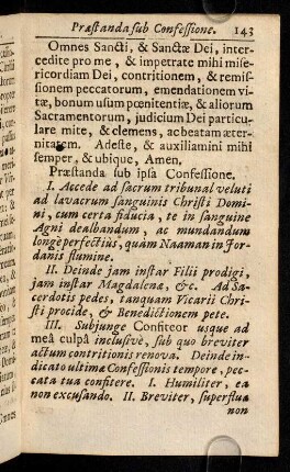 143-145, Praxis praestandorum sub & post confessionem.