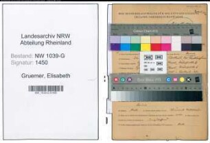 Entnazifizierung Elisabeth Gruemer , geb. 26.04.1915 ()
