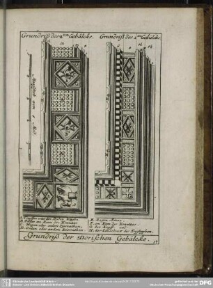 17. Grundriß der Dorischen Gebälcke