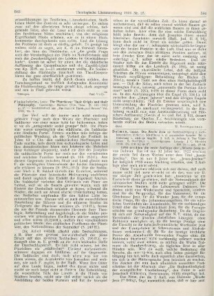 583-584 [Rezension] Finkelstein, Louis, The Pharisees: Their Origin and their Philosophy