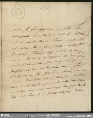 Eigenh. Brief von Philipp Joseph von Rehfues an August Wilhelm von Schlegel, Bonn, 08.03.1838
