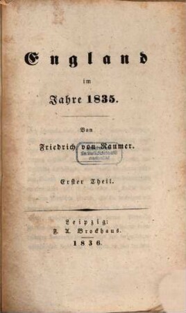 England im Jahre 1835, 1