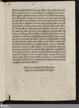 Von dem heyligen sant Jeronimo eyner von den vier lerern sein leged