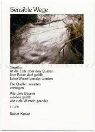 Postkarte mit Gedicht zum Umweltschutz