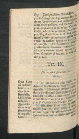 Tit. IX. De iis, quae fiunt in iudicio