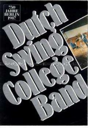 Programmblatt zum Gastspiel der "Dutch Swing College Band" im Palast der Republik