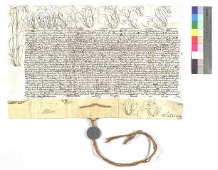 Päpstliche Bulle über die Aufschwörung des Ellwanger Kapitularen Johann Carl Fugger.