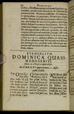 Evangelium Dominica Quasimodogeniti.