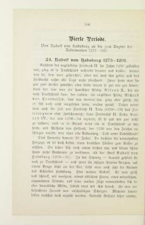 Vierte Periode. Von Rudolf von Habsburg bis zum Beginn der Reformation, 1273-1517