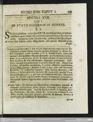 Seculi XVIII