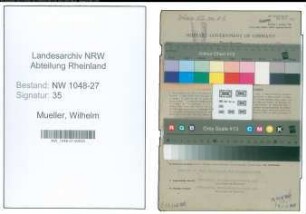 Entnazifizierung Wilhelm Mueller , geb. 14.02.1909 (Jurist)
