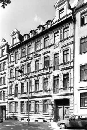 Görlitz-Altstadt, Bahnhofstraße 7. Wohnhaus (E. 19. Jh.). Straßenansicht