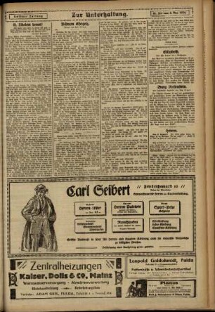 Zweite Ausgabe vom Samstag, den 06. Dezember 1924.