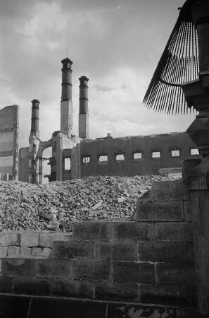 Dresden. Ruine des Gefängnisses Mathildenstraße