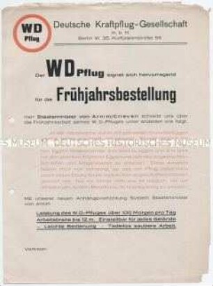 Motorpflüge der Deutschen Kraftpflug-Gesellschaft