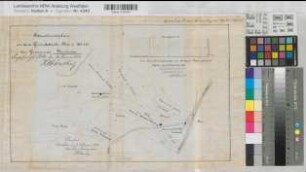 Vorhelm (Ahlen) Schachtanlage Alwine Lageplan 1883 1 : 500 28 x 45 Zeichnung Strontianit Societät von Goerne & Co. Bergämter Nr. 5364