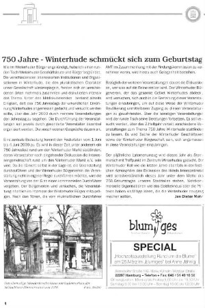 750 Jahre - Winterhude schmückt sich zum Geburtstag