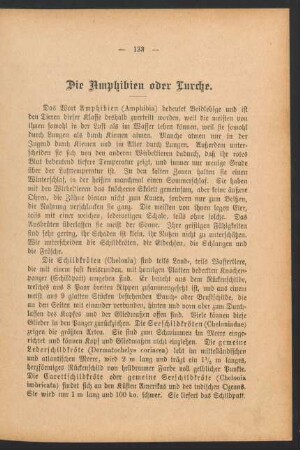 Die Amphibien oder Lurche.