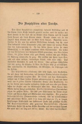 Die Amphibien oder Lurche.