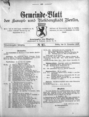 1907,47: No. 47, 24. November 1907