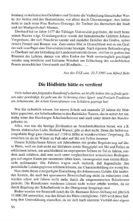 Die Hödhütte hätte es verdient