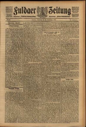 Zweite Ausgabe vom Samstag, den 21. November 1908.