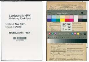 Entnazifizierung Anton Strohbuecker , geb. 16.06.1891 (Kaufmaennischer Angestellter)