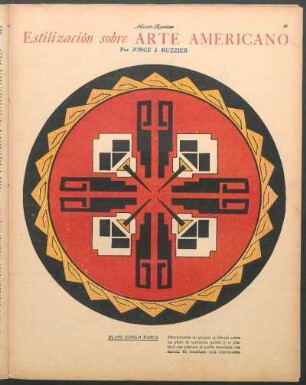 Estilización sobre arte americano [Dibujo] : Plato estilo nazca