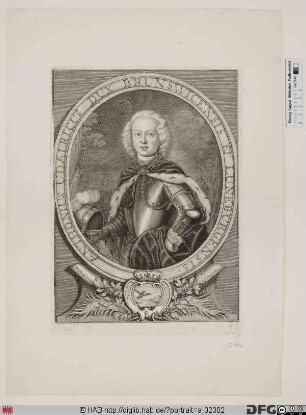 Bildnis Anton Ulrich d. J., Prinz von Braunschweig-Lüneburg-Bevern, 1740/41 Prinzgemahl von Rußland