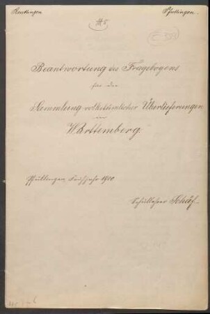 Konferenzaufsatz Pfullingen OA Reutlingen