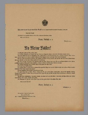 "An Meine Völker!"