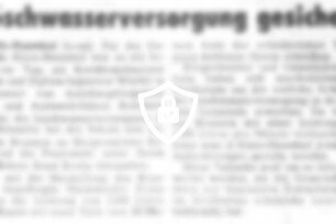Löschwasserversorgung gesichert