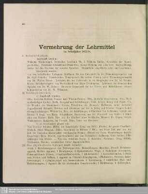 Vermehrung der Lehrmittel