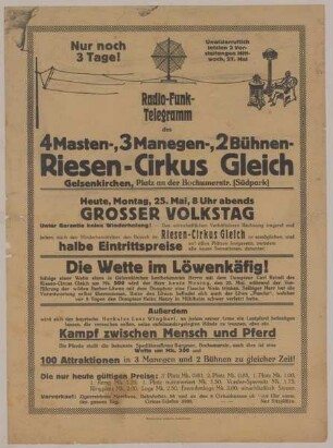 Riesen-Cirkus Gleich, Gelsenkirchen, ohne Jahr