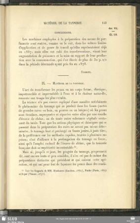 IX. Matériel De La Tannerie