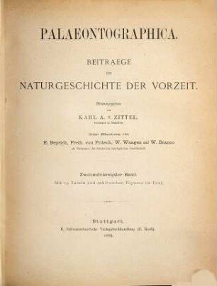 Palaeontographica : Beiträge zur Naturgeschichte d. Vorzeit. 42. 1895